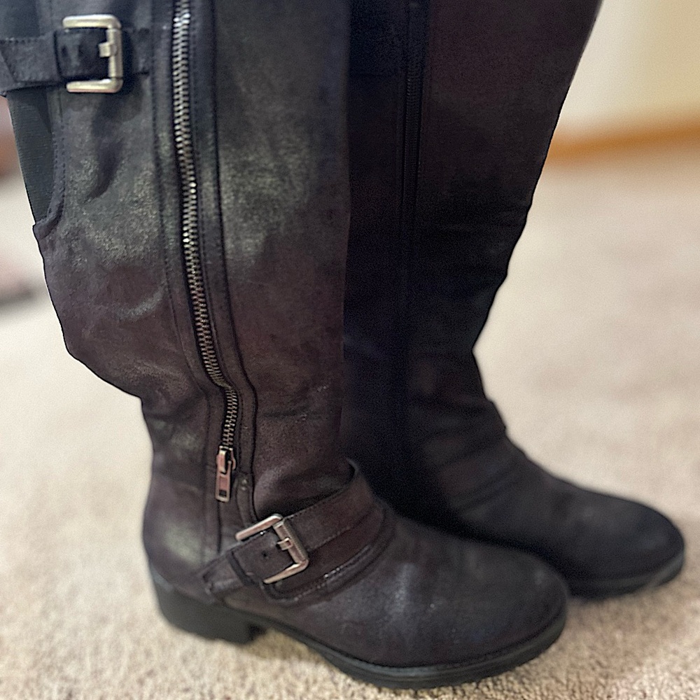 BareTraps - Women’s Tall Black Knee-High Boots, Size 8.5